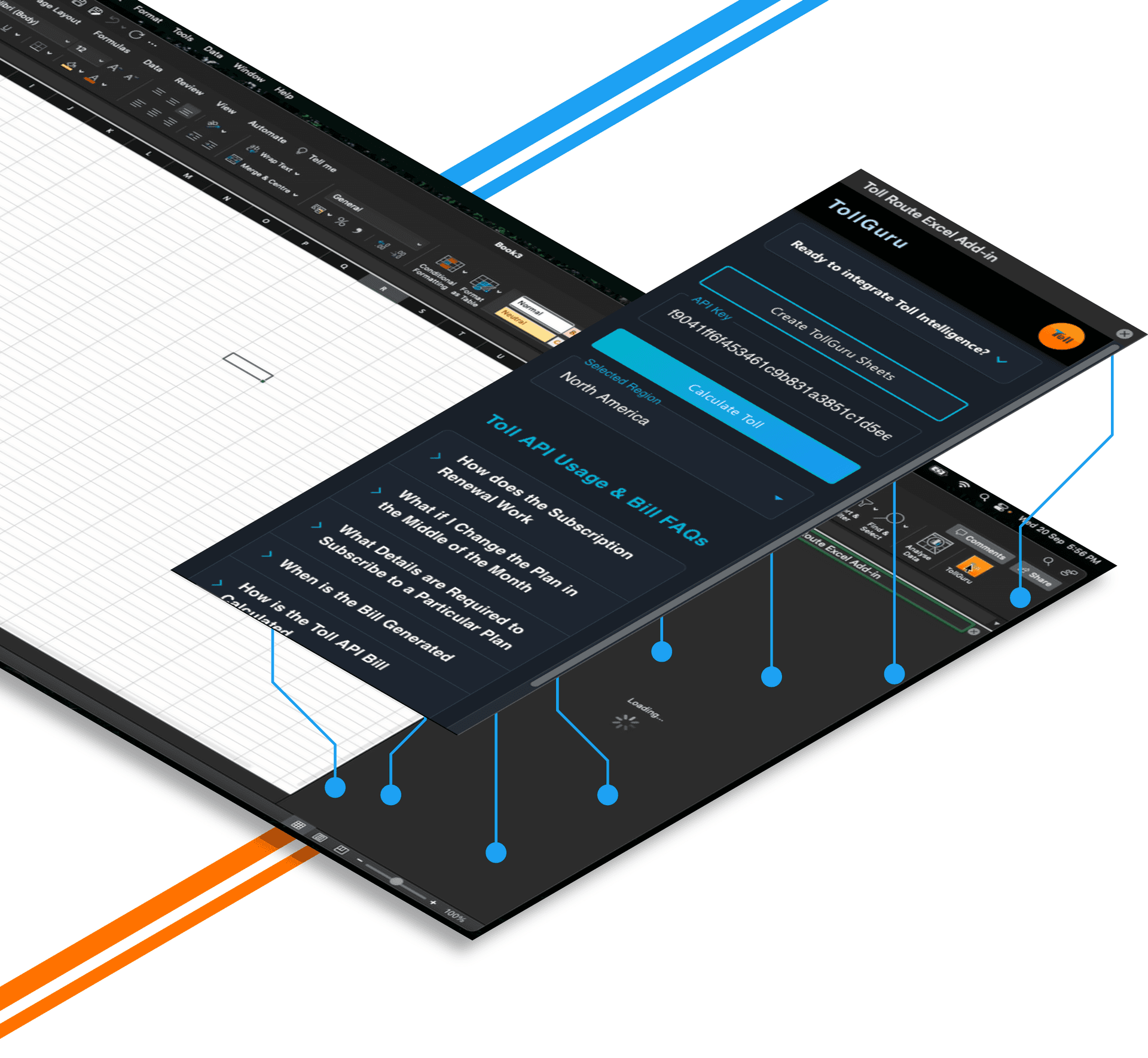 TollGuru Excel add-in preview